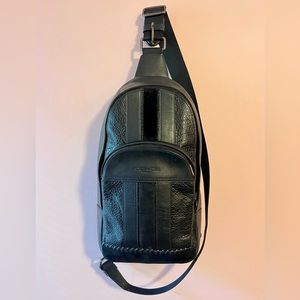 Coach Men’s Cross Body Buffalo Leather & Suede Backpack